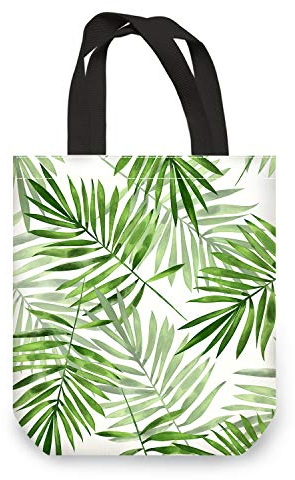 NymphFable Bolsa Lona Mujer Hoja Arbol Verde Reutilizables Ecológicas Bolsas para Comestibles Plegables Grande