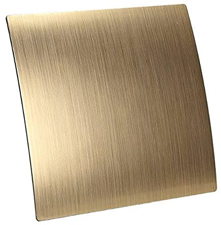 SolaDirect 4 in / 100 mm Bathroom Fan - Extractor Fan for Bathroom and Kitchen - IPX 4 - Turbo with Timer (Gold - Escudo)