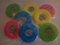 Schnooridoo 8 x Flugscheibe Wurfscheibe Fun 10 cm Hundespielzeug