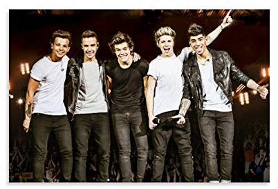 RUIQIU 1D Poster One Direction Cool Boys Wall Art Room Ästhetische Leinwand Gemälde Schlafzimmer Poster Wohnzimmer Wände dekorativ 60 x 90 cm