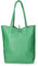 Chicca Borse Borsa a Mano Shopper da donna in pelle made in Italy - 40x36x11 cm - Colore Verde