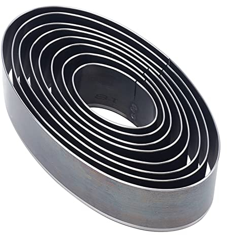 SUPERDANT 8 Teiliges Leder Stanzformen Elliptisch Einloch Hohlstanzer Set Leder Stanzform Kohlenstoffstahl 8 Größe Leder Stanzform Cutter Werkzeug Stanzform Stanzwerkzeug Set Für DIY Lederhandwerk