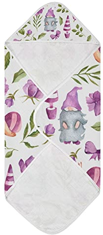 Zwerge Eulen Baby Badetuch Mädchen Kapuze Baby Handtuch Super Weich Unisex Badetücher 4 Schichten Baby Registrierung Geschenke für Baby Junge Mädchen, 89 x 89 cm