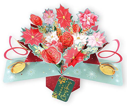 Christmas Bouquet Pop Up Christmas Greeting Card Second Nature 3D Cards Pop Ups XPOP067