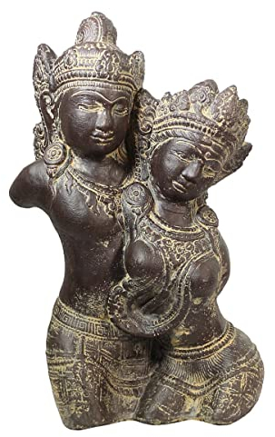 Oriental Galerie Rama Sita Figur Skulptur Stein Gott Statue Lavasand Bali Garten Deko ca. 40 cm