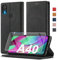 2023 Upgraded Handyhülle für Samsung Galaxy A40 Hülle Leder [mit A40 Schutzfolie] für Samsung A40 Hülle Klappbar Flip Case Cover 360 Stoßfeste Schutzhülle für Samsung Galaxy A40 Klapphülle (5,9 Zoll)