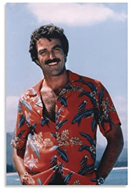 Tom Selleck Magnum Pi Poster Tom Selleck Magnum Pi Leinwandkunst Poster Bild Modern Office Familie Schlafzimmer Dekorative Poster Geschenk Wanddekoration Gemälde Poster 20 x 30 cm