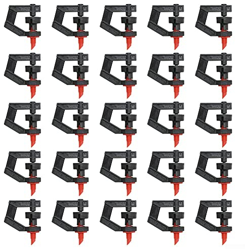 CNANRNANC 25pcs Drip System Micro für Rotor Sprinkler, 360°G Typ Düse Rotierende Zerstäubung Bewässerung Sprühkopf