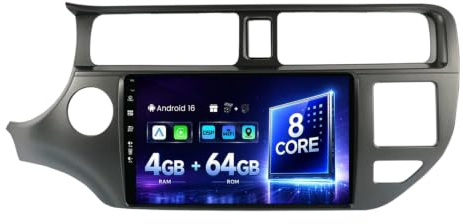 BXLIYER Android 16 IPS Autoradio Per Kia K3 Rio (2011-2015) - 4G+64G - Senza fili Carplay & Android Auto - LED Camera + MIC - DSP DAB Fast-boot Volante 360-Camera WIFI Split-Screen - 2 Din 9 Pollici