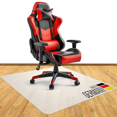 Roxus® Bodenschutzmatte Bürostuhl verschiedene Größen (50x70cm, milchweiß) - Bürostuhl-Unterlage geeignet für Parkett, Laminat, Teppich, Fliesen, Hartböden - Gaming Schreibtischstuhl Schutz-Matte