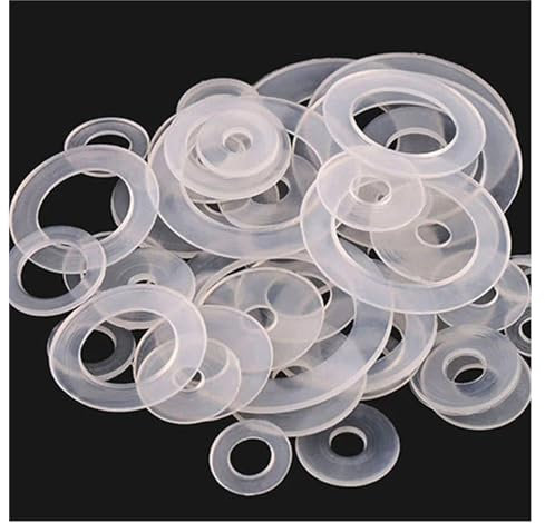 SeroNi 20-100 pz Bianco Plastica Rondella di Nylon M2.5 M3 M4 M5 M6 M8 M10 M12 Aereo Distanziatore Guarnizioni Isolanti Guarnizione Anello Ultra-Sottile Rondella di Plastica Morbida(3X8X0.5 100PCS)