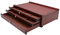 Padua Malkoffer Künstler Utensilienkoffer Aufbewahrungsbox aus lasiertem Buchenholz mit 3 Schubladen - Leer - 40x24x10,5 cm - Ideal für Farben, Pinsel, Stifte & Künstlerbedarf