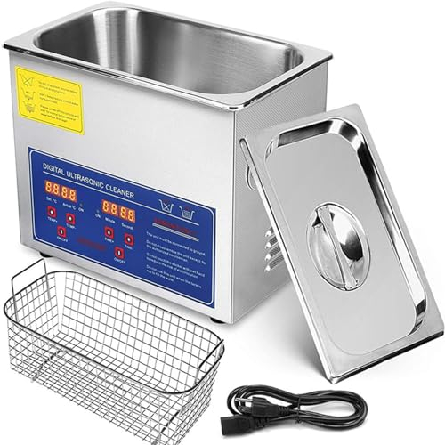 ExoticaBlend Ultraschallschmuckreinigungsmaschine, Ultraschalllabor, Vergaserteile, Prothesenreinigungsmaschine mit Timer und Heizung,15L
