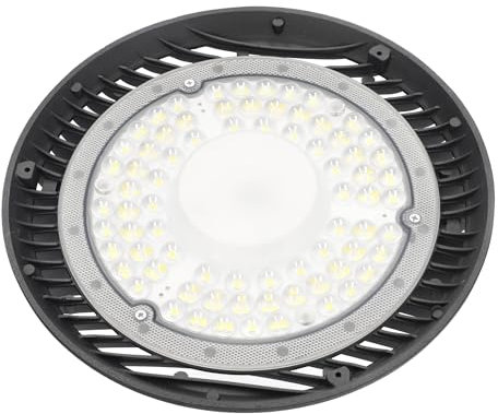 EDO VITI PRO LED Hallenstrahler, 4000K, 100W, 12640lm, IP44, 180-240V, LED Werkstatt Deckenleuchte, Deckenstrahler LED, Hallenbeleuchtung LED, Garagenlampe LED, High Bay für Fabriken, Lagerhaus