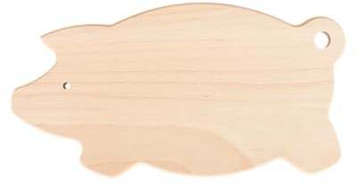 Wooden World – Holzschneidebrett, Servierbrett für Snacks oder Küchendekoration – in Form eines Schweins