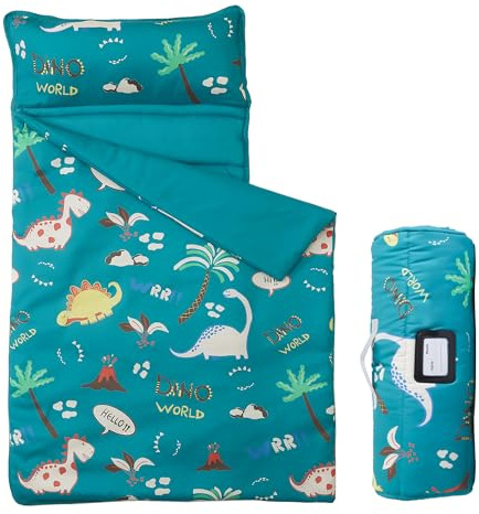MORAIS Toddler Nap Mat with Pillow and Blanket - 52 x 20 Lightweight and Soft Nap Mats for Preschool, Daycare, Travel Sleeping Bags