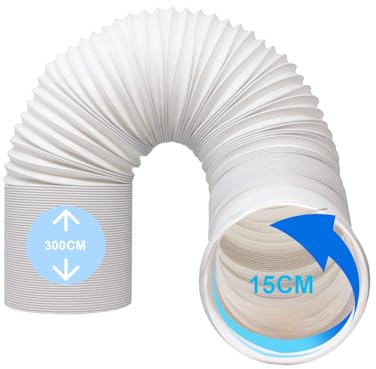 Air Conditioner Hose, 5.9''/5.12'' Diameter Air Conditioner Replacement Tubes for Portable Air Conditioner, Flexible Air Conditioner Hose Extension (Diameter 5.9''/Length 118'')