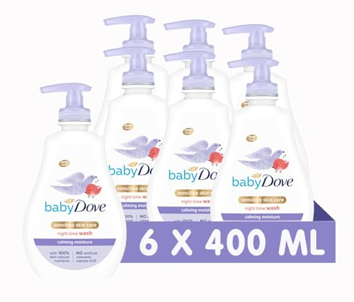 Baby Dove Calming Moisture Head to Toe Wash – Gentle Chamomile Baby Wash for Sensitive Skin, Relaxes & Soothes Before Bed- 6 x 400ml