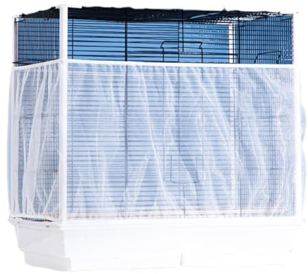 VODAFQS Vogelkäfig Abdeckung Vogelkäfig Samenfänger Schutznetz für Vogelkäfig Papageien Nylon Mesh Geeignet Abdeckungen für Vogelkäfige