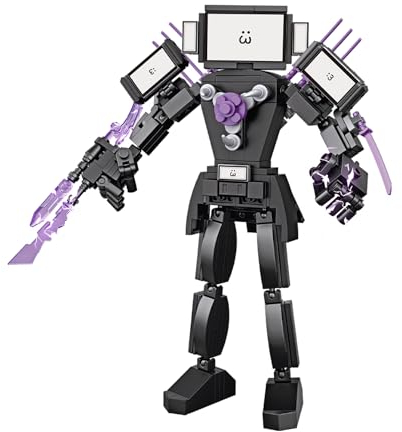 Gensly 365Pcs Ski-bi-di Juguetes de Bloques de Construcción, Juego de Tocador Titan TV Figuras de Hombre,para Niños Niñas, Regalos Decoraciones