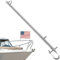 Support de drapeau de bateau – Support de bannière, poignée de rail universelle | Support de poteau en acier inoxydable 304, base de mât de drapeau montée sur rail de 40 cm pour marins, bateaux de