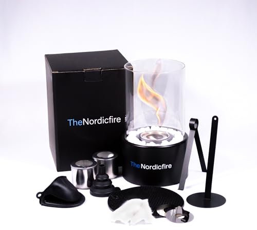 Tischfeuer, Tischkamin Outdoor, Camping-Gadget, Bioethanol Tischfeuer Indoor & Outdoor, Osterdeko | Balkon- und Terassendeko, Camping Zubehör