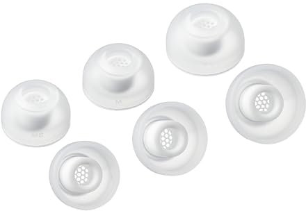 AZLA SednaEarfit MAX TWS 6 White – Earbud Tips for Wireless Headphones - Noise Canceling Earbuds Replacement Tips - Eartips Compatible with Sony, Samsung, Sennheiser, and Devialet (White, MS-M-ML)