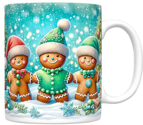 Tazza in ceramica 3D di Natale, in ceramica, a forma di Babbo Natale, a forma di pupazzo di neve