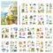 144 Stück/20 Blatt Scrapbooking Sticker Set Scrapbooking Aufkleber PET Pflanzen Blumen Scrapbook Stickers Scrapbook Aufkleber für Journaling Fotoalbum Sammelalbum Kalender Notizbuch