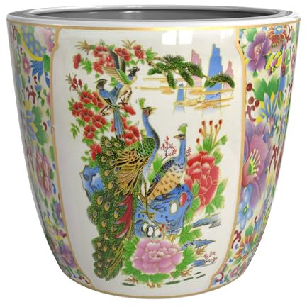 Red Lantern 15,2 cm großer Übertopf – Satsuma Pfau