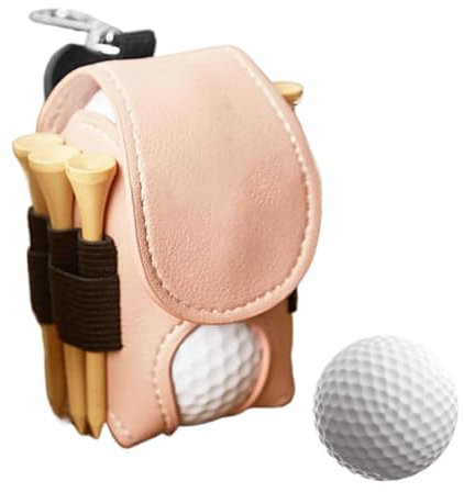 Gürteltasche für Golf, Golfball aus Leder, kleine Golfballtasche mit Gürtelclip, Tasche für Ball, tragbar