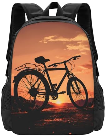 Unisex Rucksäcke Rennrad Druck Studentenrucksack Klassischen Schultasche Für Freizeit, Geschenk, Reisen, 42X32X14Cm