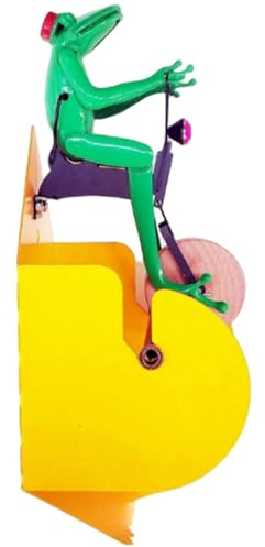 Frosch -Einrad Toilettenpapierhalter, lustige einzigartige Badezimmer -Tissue -Rollständer, entzückende Küchenwanddekoration