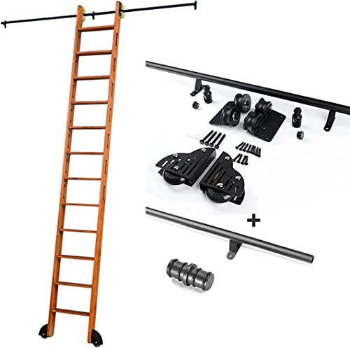 binario scorrevole per scale, Binario for sistema di libreria con scala mobile da 3(3.3ft/100cm Track Kit)