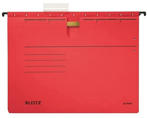 Leitz Hängehefter ALPHA®, kfm. Heftung, Colorspankarton, rot