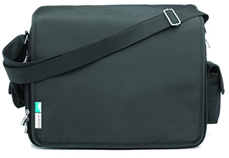 Osann Baby Pflegetasche Wickeltasche schwarz, Viel Stauraum und mobiler Wickelunterlage
