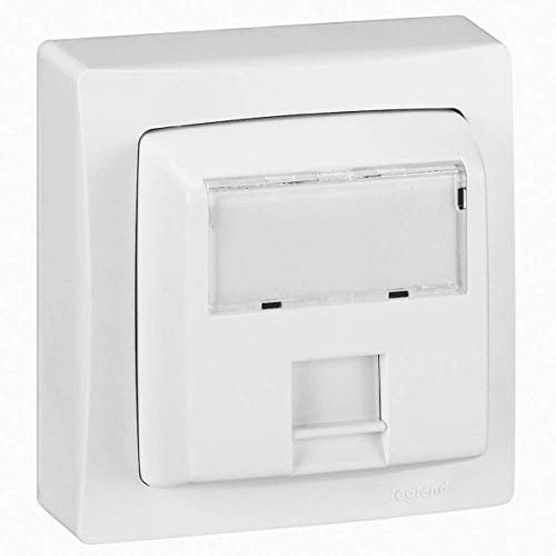 Legrand 086061 Prise RJ45 Catégorie5e FTP Appareillage Saillie Complet, Blanc