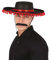 P'tit Clown - 75300 - Chapeau Feutre Espagnol pour Adulte - Taille Unique - Noir/Rouge