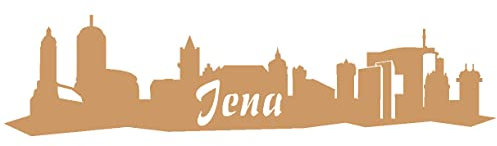 Samunshi® Aufkleber Jena Skyline Autoaufkleber 40 x 9,9cm hellbraun