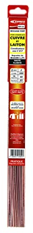 Express, 501840, Brasure Cu/Ph Haute Fluidité, diamètre 2mm, L 380mm, 40 Baguettes à Souder pour Assemblage Cuivre et Alliages Cuivreux, Spécial Canalisation Sanitaire Chauffage, Soudure à Froid