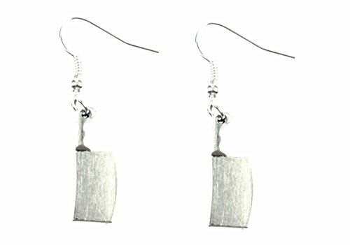 Miniblings orecchini coltello Hatchet mannaia cottura cuoco argento cucina mannaia - Gioielli fatto a mano placcati argento I Orecchini