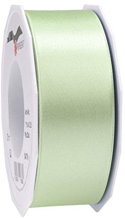 Präsent C.E. Pattberg Satin mintgrün, 25 m Satinband zum Einpacken von Geschenken, 40 mm Breite, Geschenkband zum Dekorieren & Basteln, Dekoband, Anlass