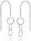 MATERIA 925 Silber Ohrringe Durchzieher - Damen Ohrhänger lang Ringe inkl. Schmuck Schachtel #SO-224