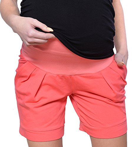 MijaCulture Short de maternité Court/Pantalon de maternité pour Le Coton d'été 1047 (EU38 / M, coraux)