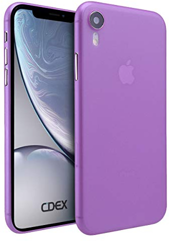 doupi UltraSlim Hülle kompatibel für iPhone Xr (iPhone 10r) 6,1 Zoll, Ultra Dünn Fein Matt Handyhülle Cover Bumper Schutz Schale Hard Case Taschenschutz Design Schutzhülle, lila