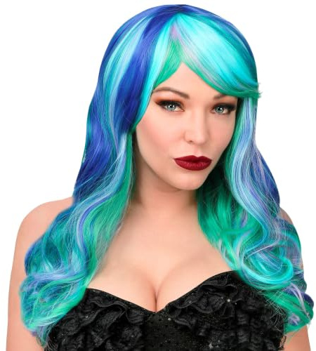 W WIDMANN MILANO Party Fashion - Dream Hair Perücke Leia | Pflegeleicht, hitzebeständig bis 120 °C, waschbar und mit Glätteisen frisierbar