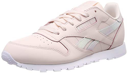 Reebok Homme Classic Leather Baskets, Pale Pink White Pale Pink White, 37 EU