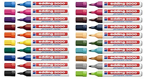 Edding 3000 Permanentmarker (20er-Pack, Alle Farben)