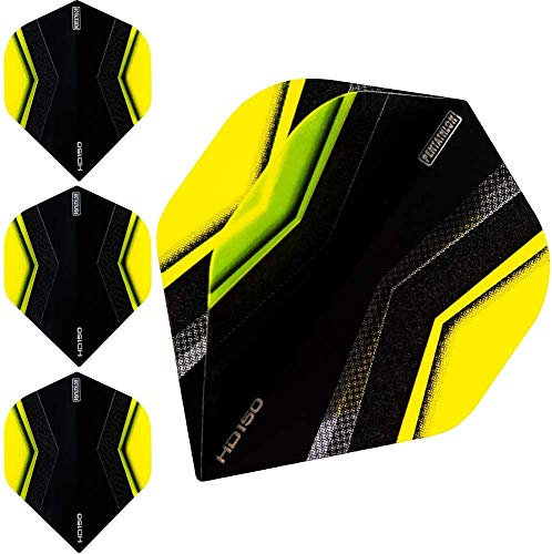 ABC Darts Flights - Pentathlon HD150 Xwing Gelb - 10 sätz (30 stück Dart Flights)