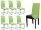BEAUTEX 6er Set Jersey Stuhlhusse, elastische Stretch Husse Baumwolle Bi-Elastic, Farbe wählbar (Hellgruen)